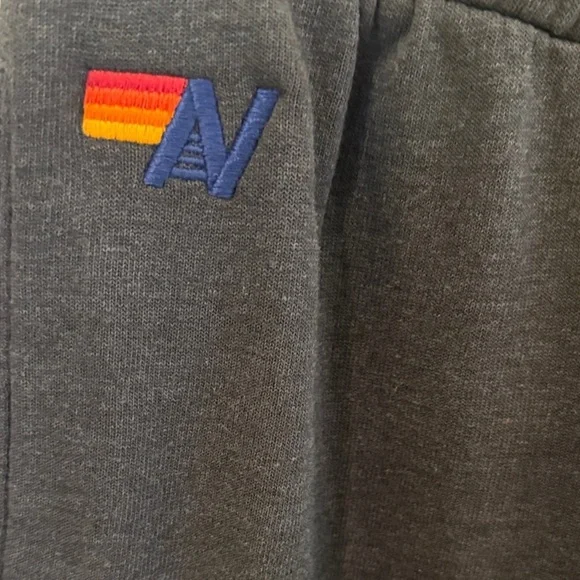 2pc🔥Aviator Nation Set 5 Stripe Hoodie & Gray Wide Leg Sweatpants Set Medium USA - Picture 8 of 10